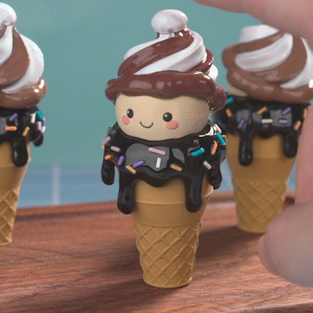 F Choco Swirl Ice Cream (Fidget Toy) - Forge Panda Originals