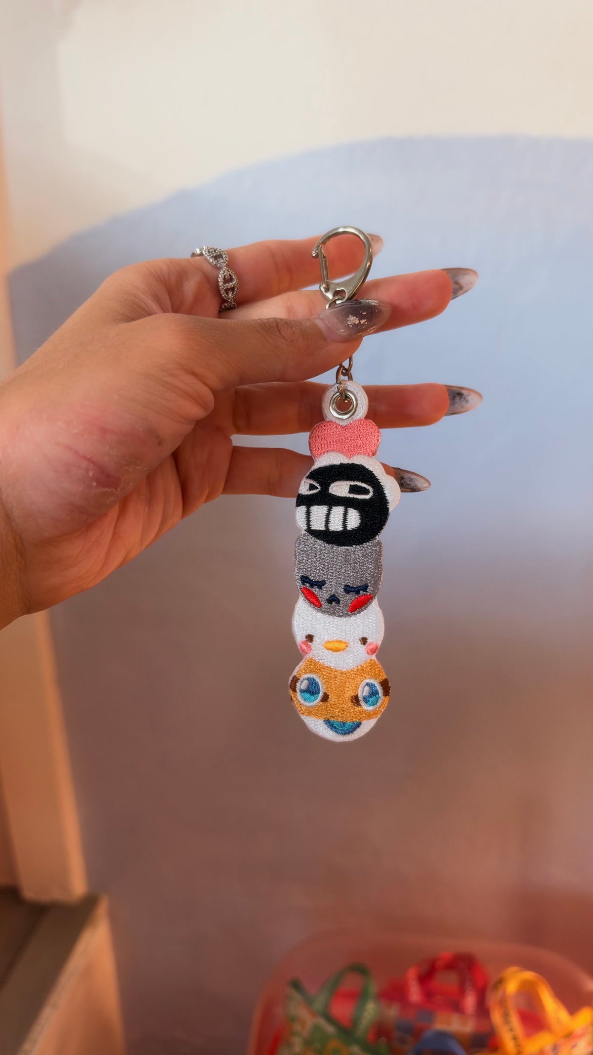 DEM Embroidered Keychain