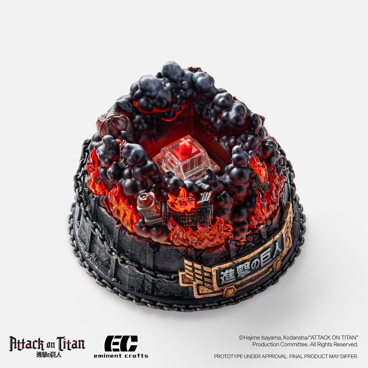 F Fight for Paradis - Attack on Titan - Diorama Keycap Holder