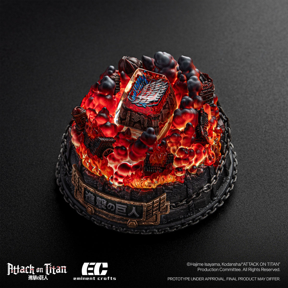 F Fight for Paradis - Attack on Titan - Diorama Keycap Holder