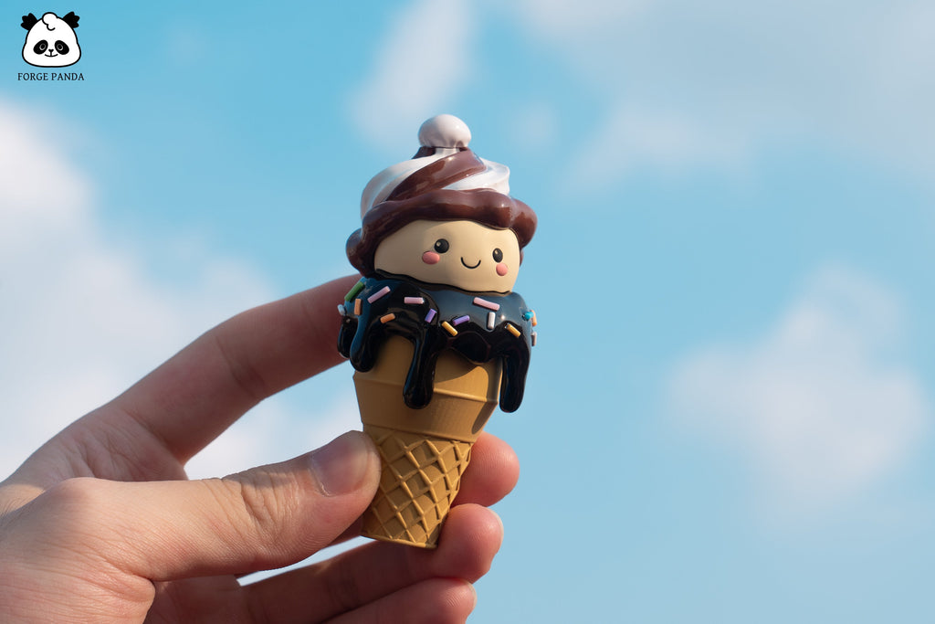 F Choco Swirl Ice Cream (Fidget Toy) - Forge Panda Originals
