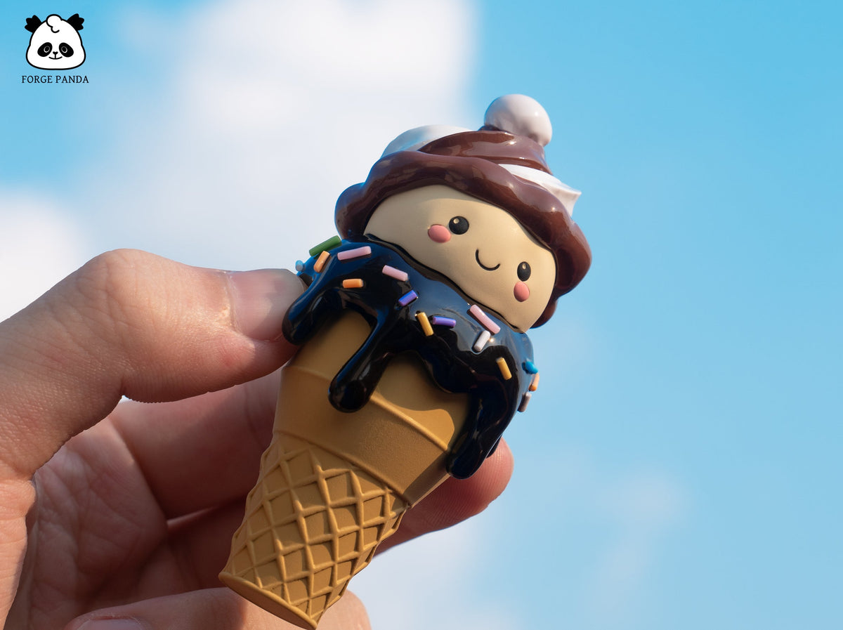 F Choco Swirl Ice Cream (Fidget Toy) - Forge Panda Originals