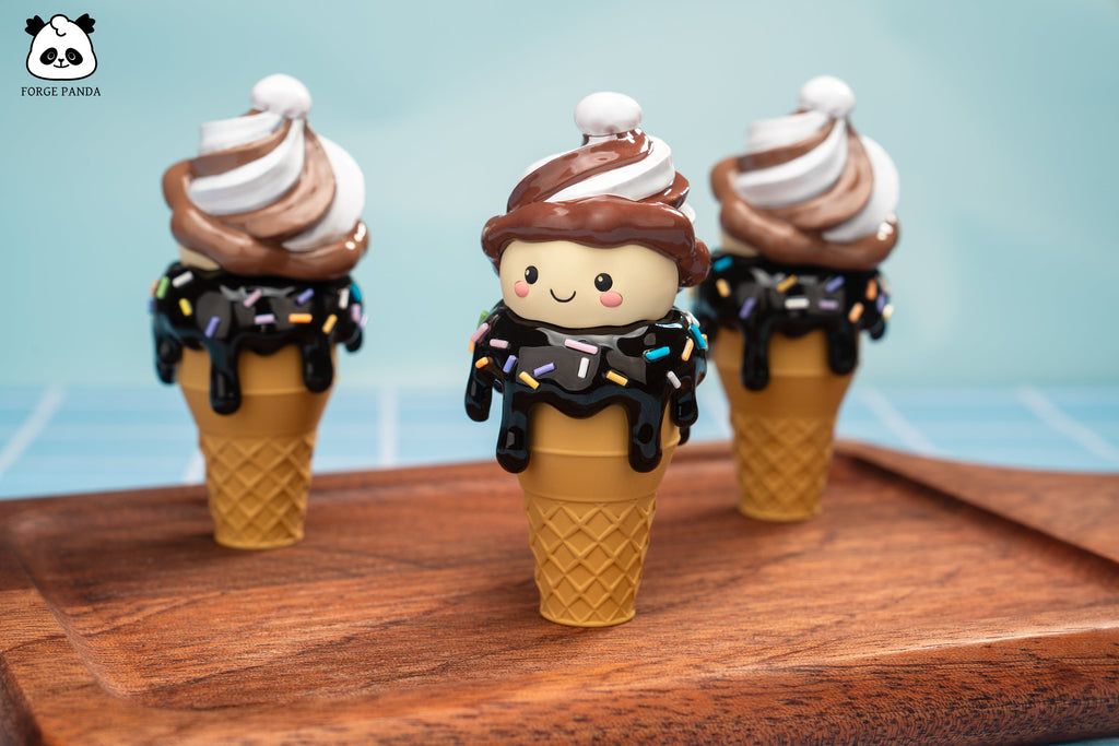 F Choco Swirl Ice Cream (Fidget Toy) - Forge Panda Originals