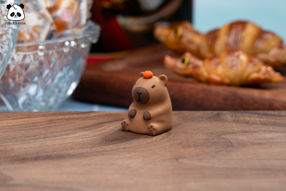 F Zen Capybara Keycap – Orange Edition (Keycap) - Forge Panda Originals