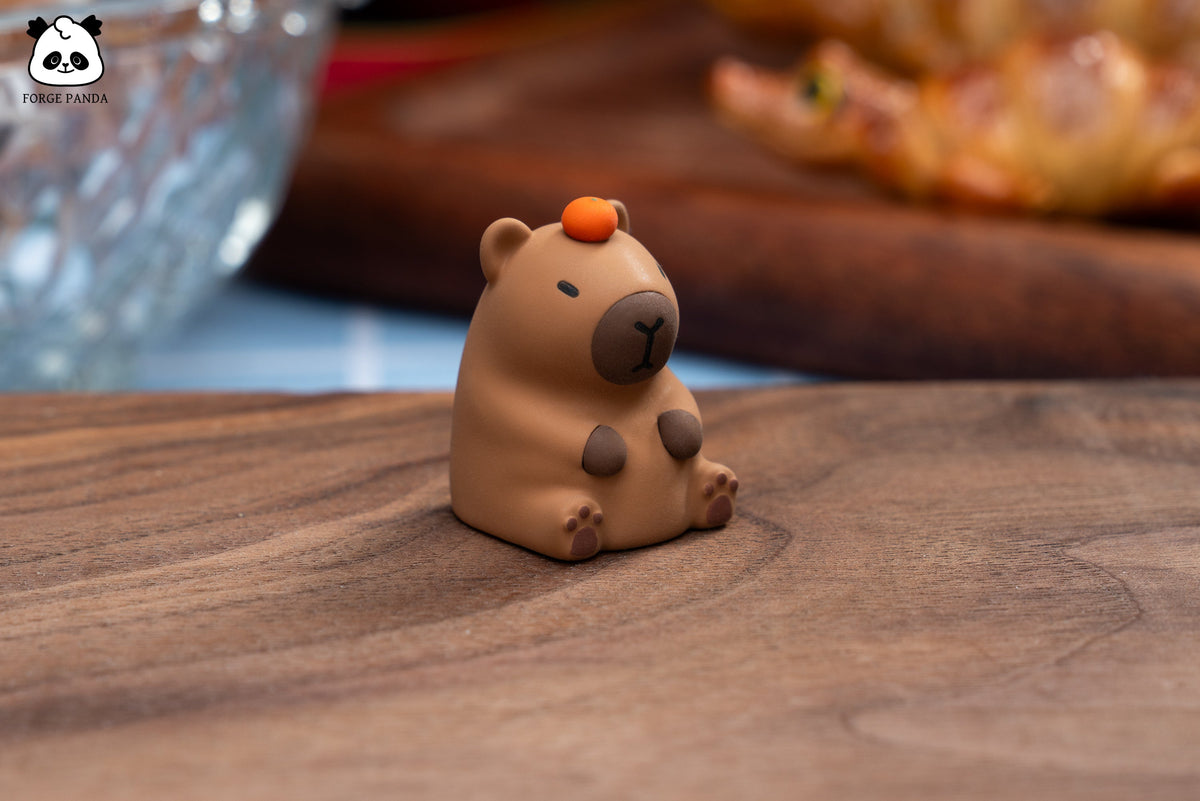 F Zen Capybara Keycap – Orange Edition (Keycap) - Forge Panda Originals