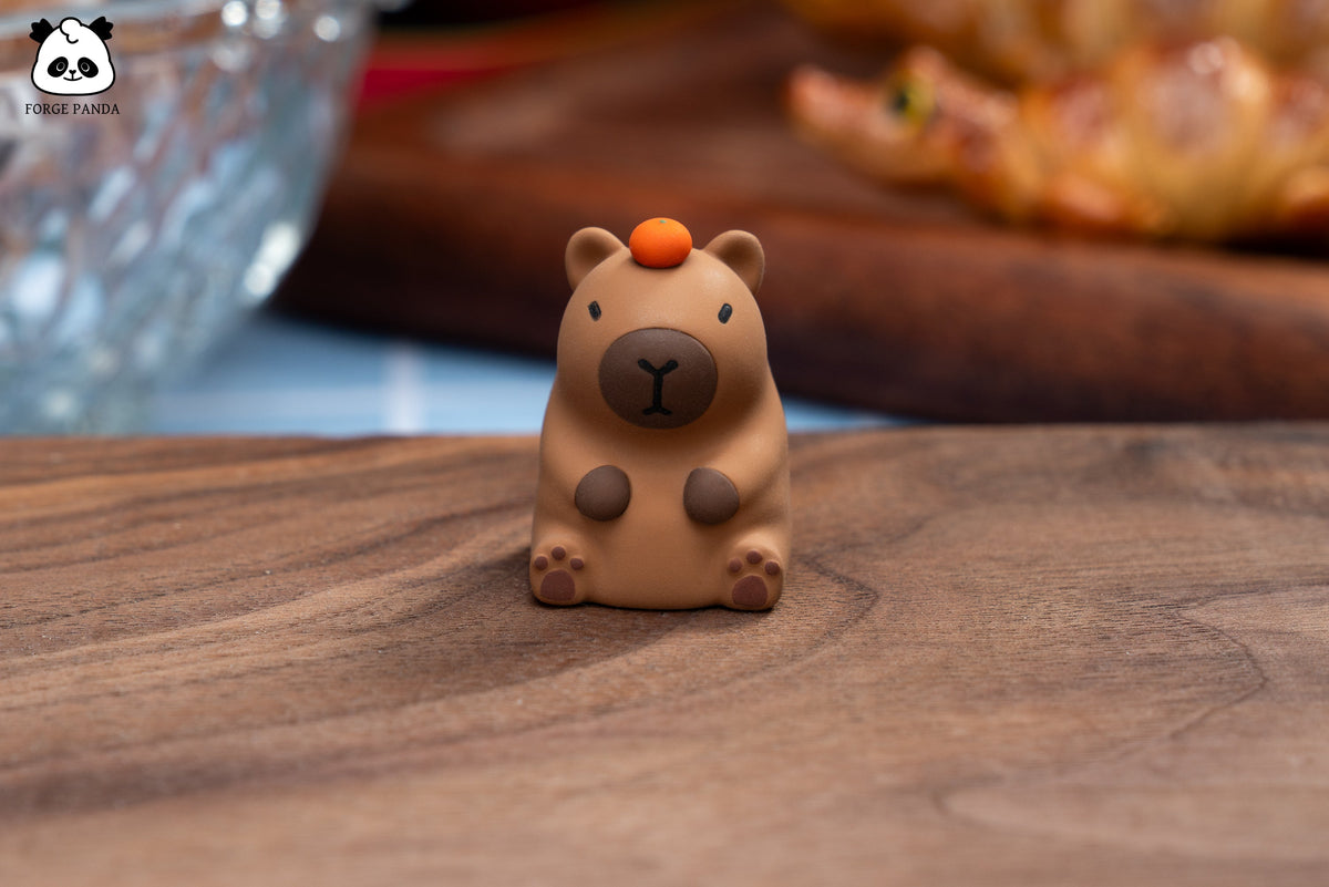 F Zen Capybara Keycap – Orange Edition (Keycap) - Forge Panda Originals
