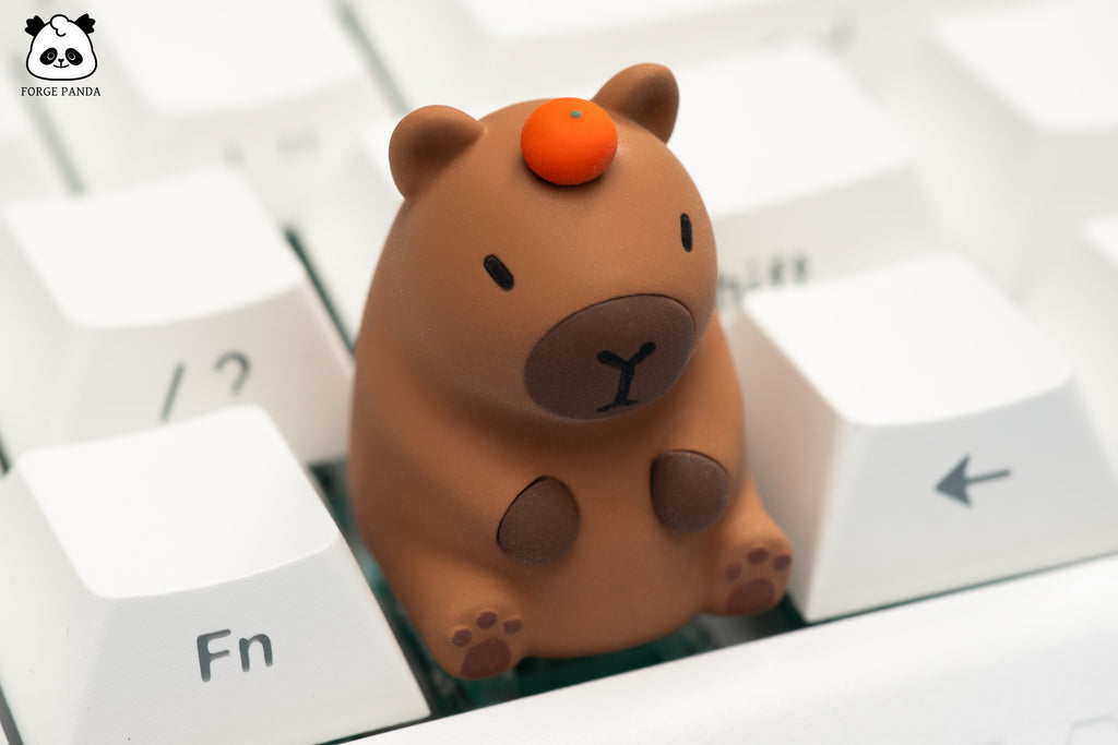 F Zen Capybara Keycap – Orange Edition (Keycap) - Forge Panda Originals
