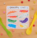 Grocery List Skonks Sticker Sheet