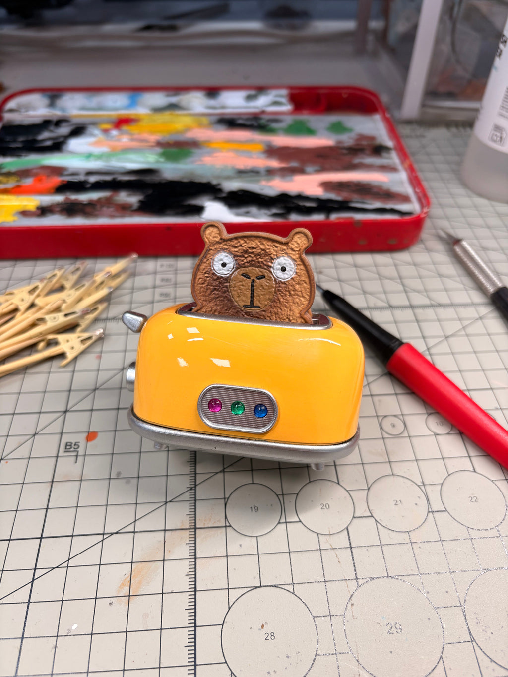 F Capybara Toaster Fidget Clicker - Forge Panda Originals