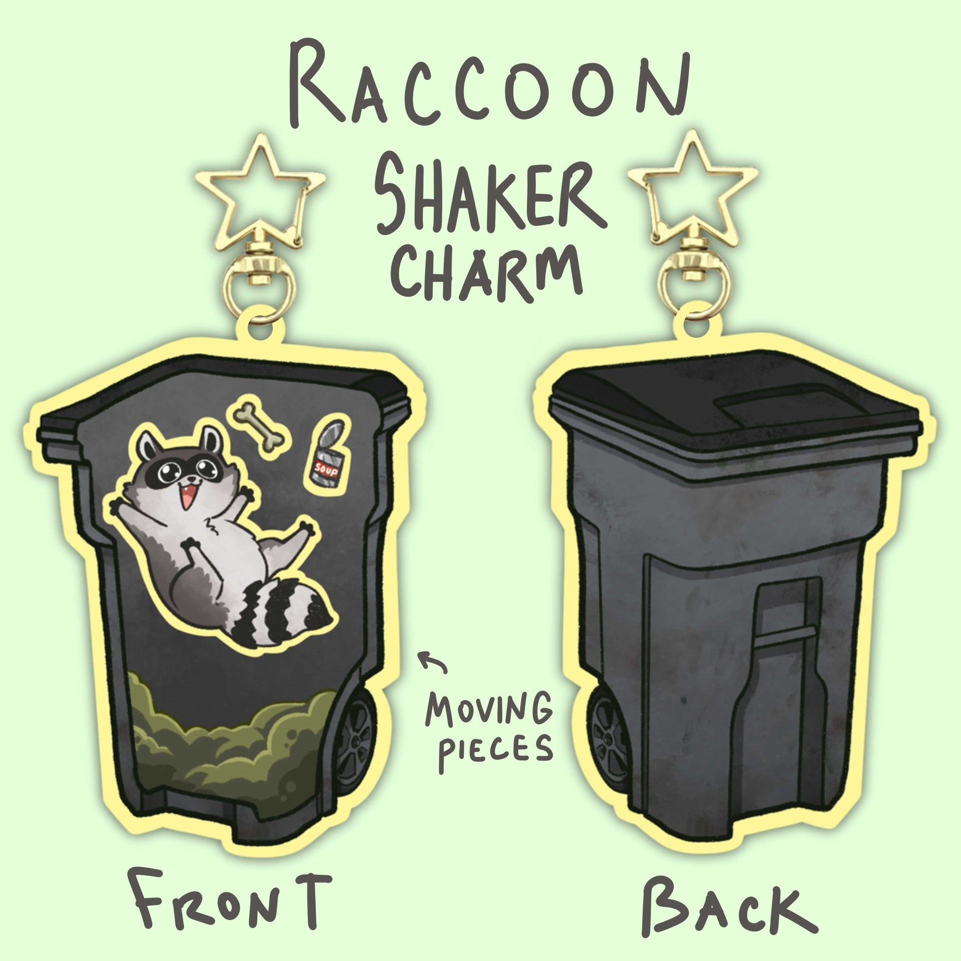 Garbagechild Raccoon Charm (Shake-able!)