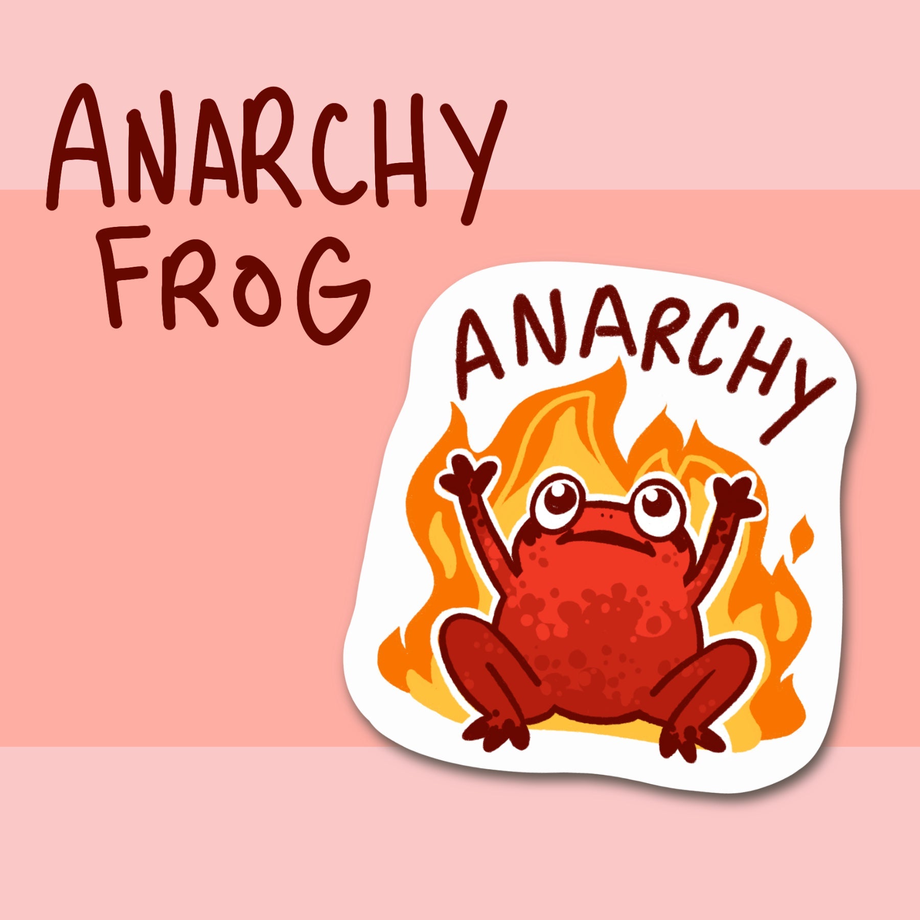"Anarchy" Frog Sticker