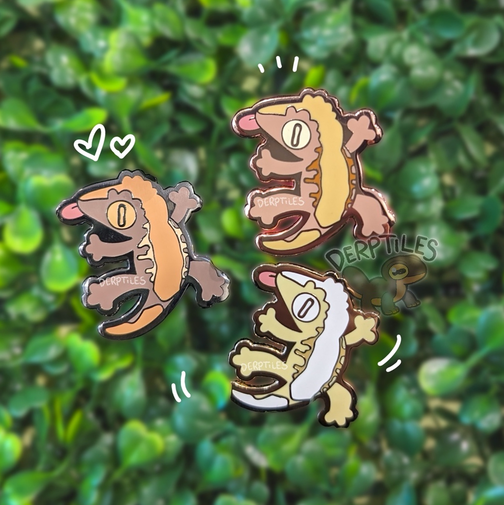 Crested Gecko Enamel Pin