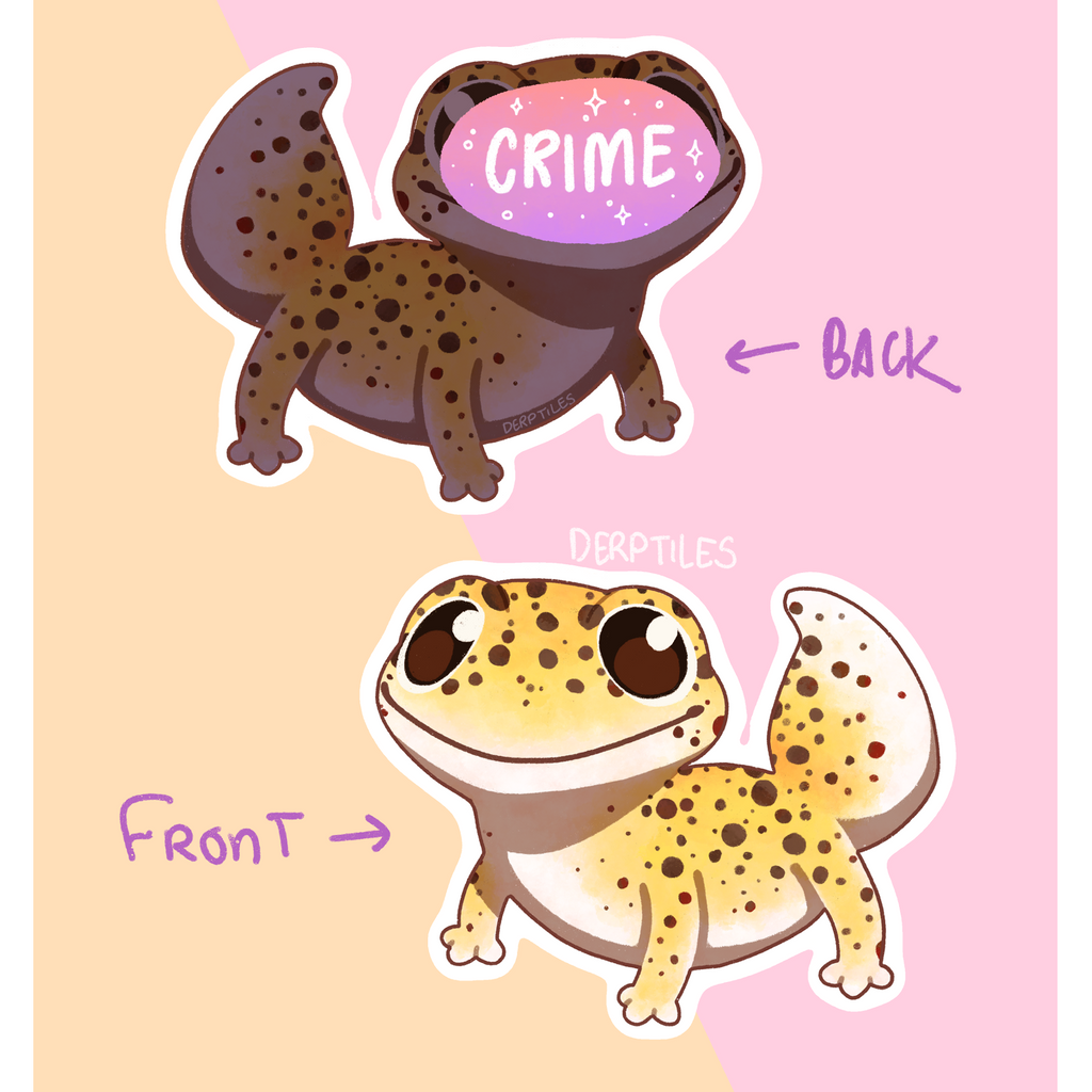 3D "Crime" Leopard Gecko Charm