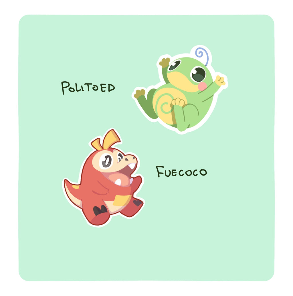 Herptile Pokemon Die-Cut Stickers