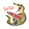 "Pew Pew" Baby Croc Laser Sticker