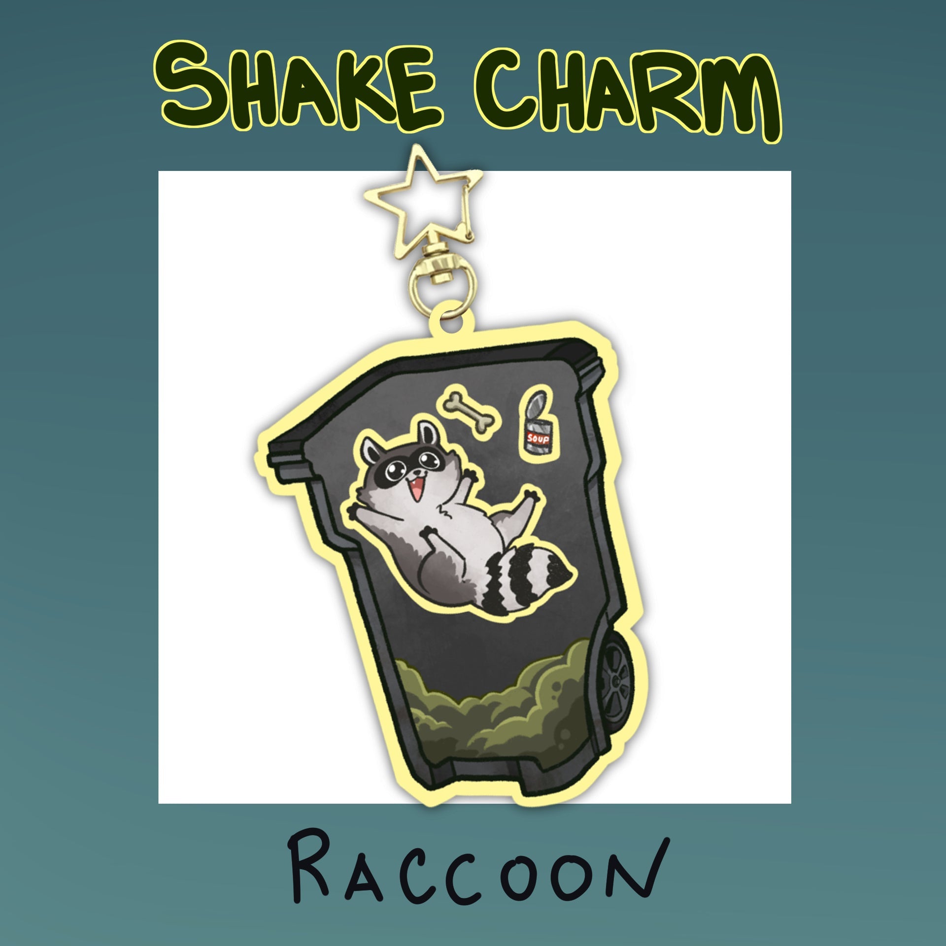 Garbagechild Raccoon Charm (Shake-able!)
